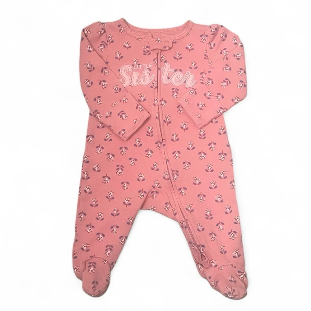 Baby Girl Carter's Bundle Little Sister Clothing Set - Pink and White - Size 3M